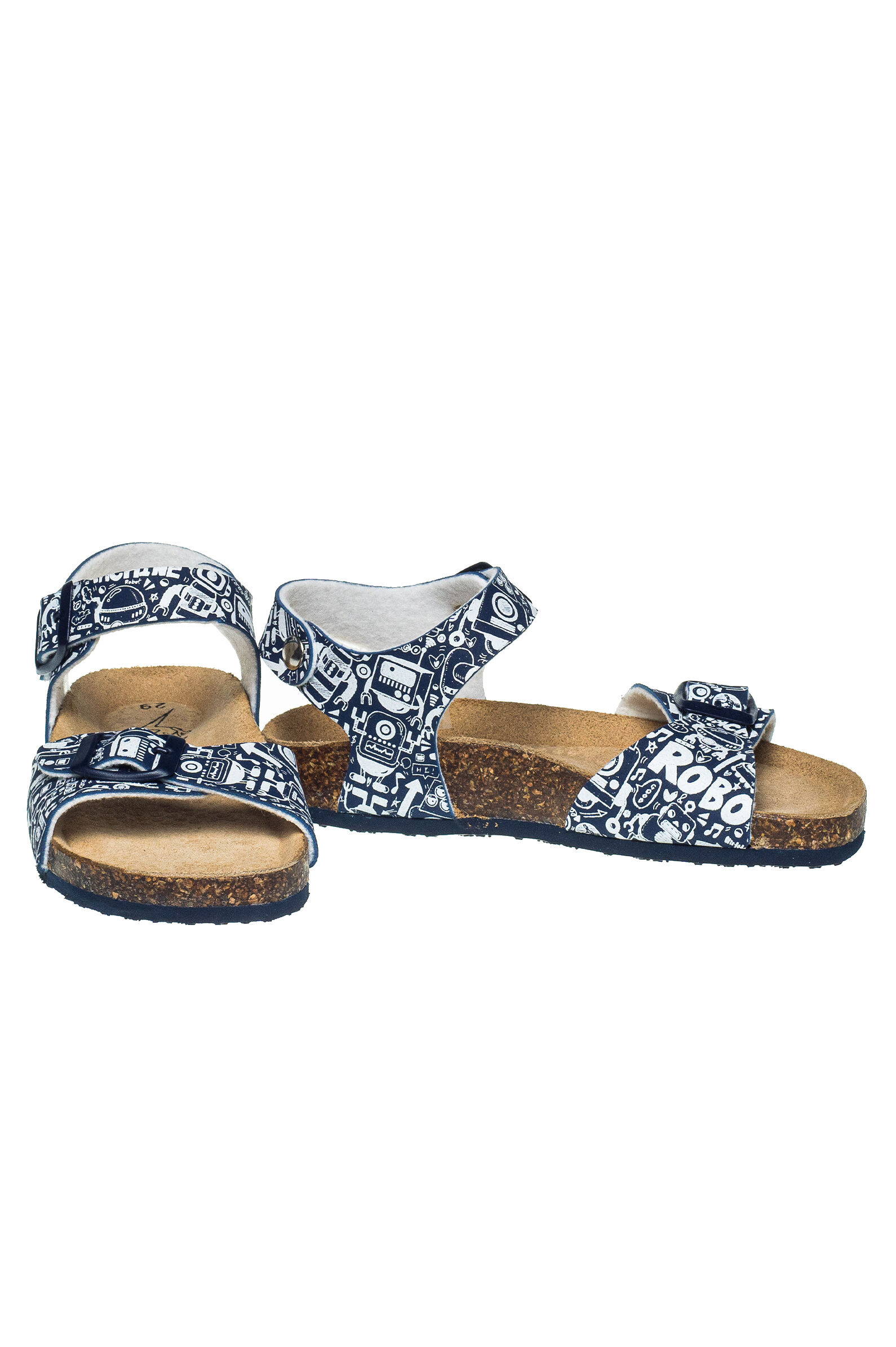 Сандалии мал. АРТ.7429033,син-бел,и.к/тек-н.к