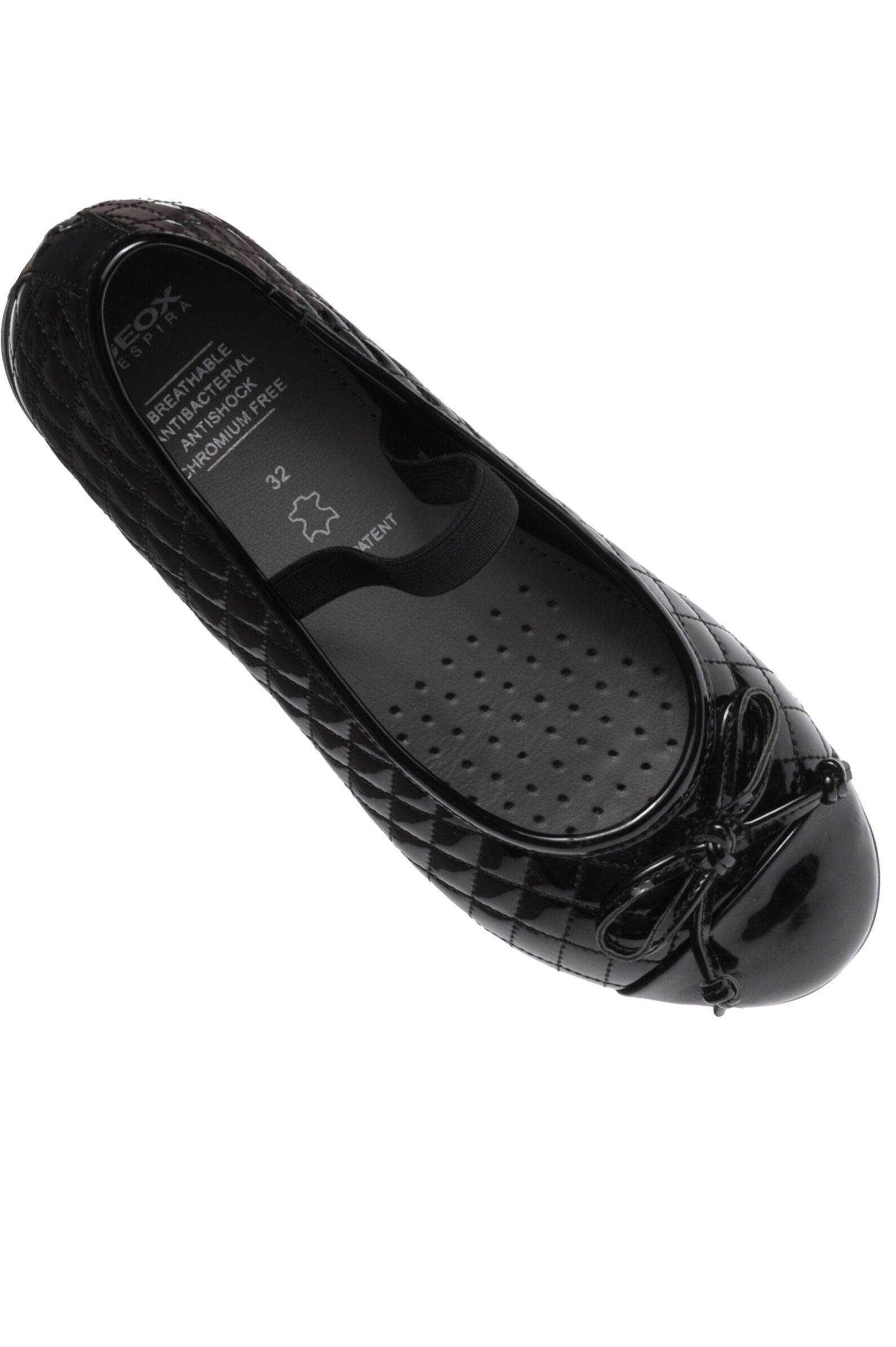 Балетки дев. АРТ.J5455B,чер,н.к-и.лак-тек/тек-н.к