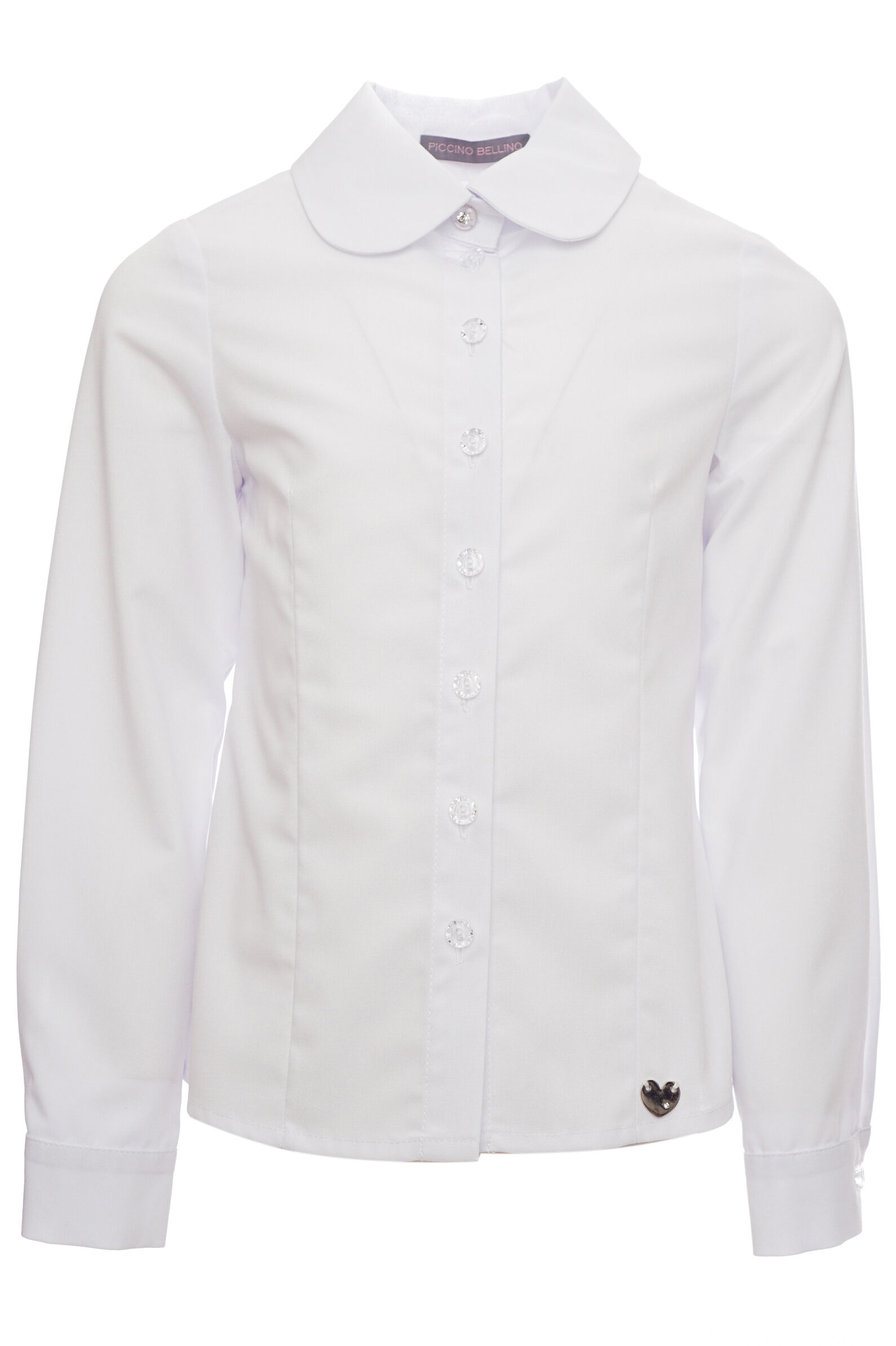 Блуза дев. АРТ.05157,бел,вис-пэ