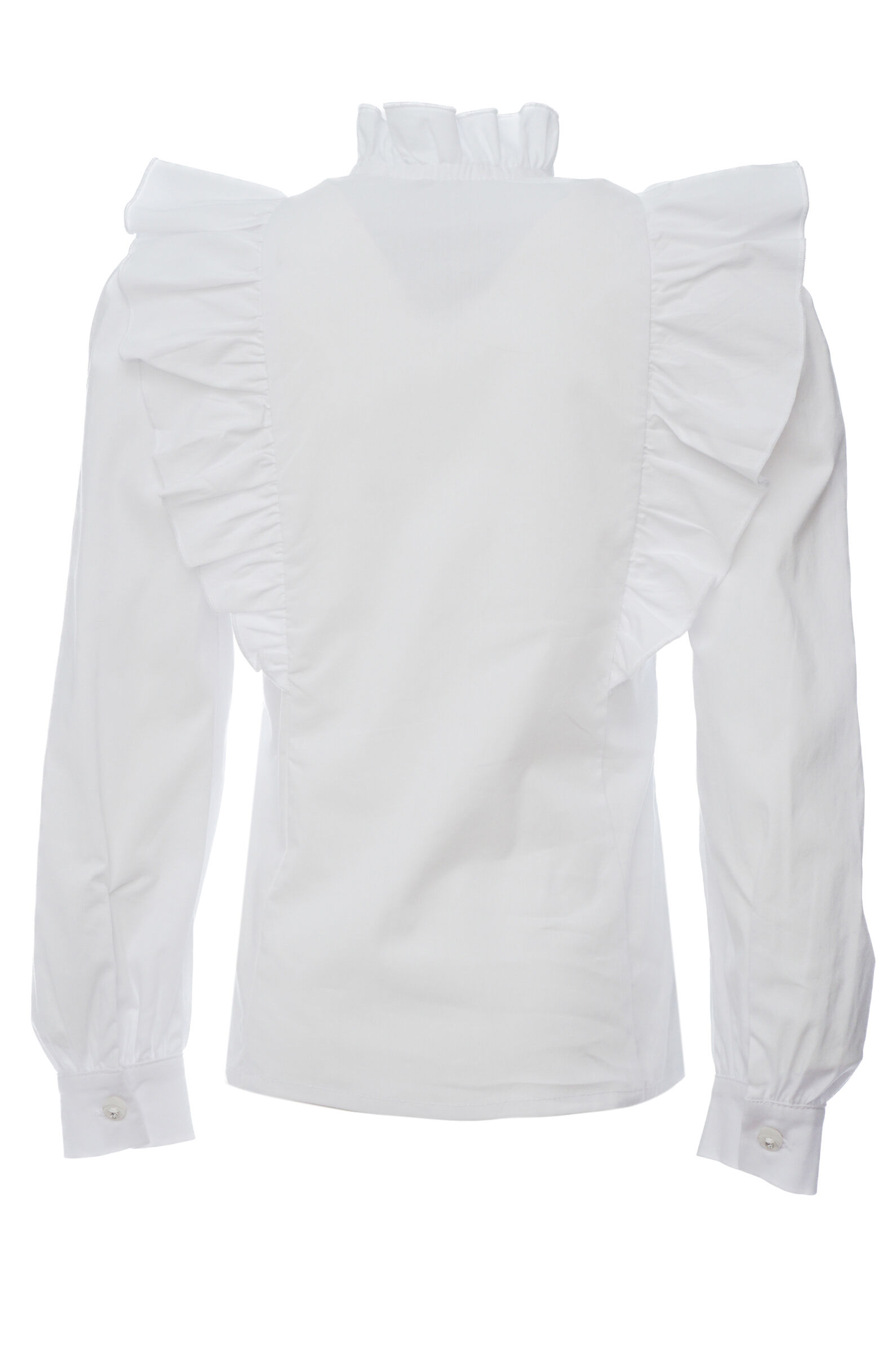 Блуза дев. АРТ.D23146,бел,хл-пэ-лайкра