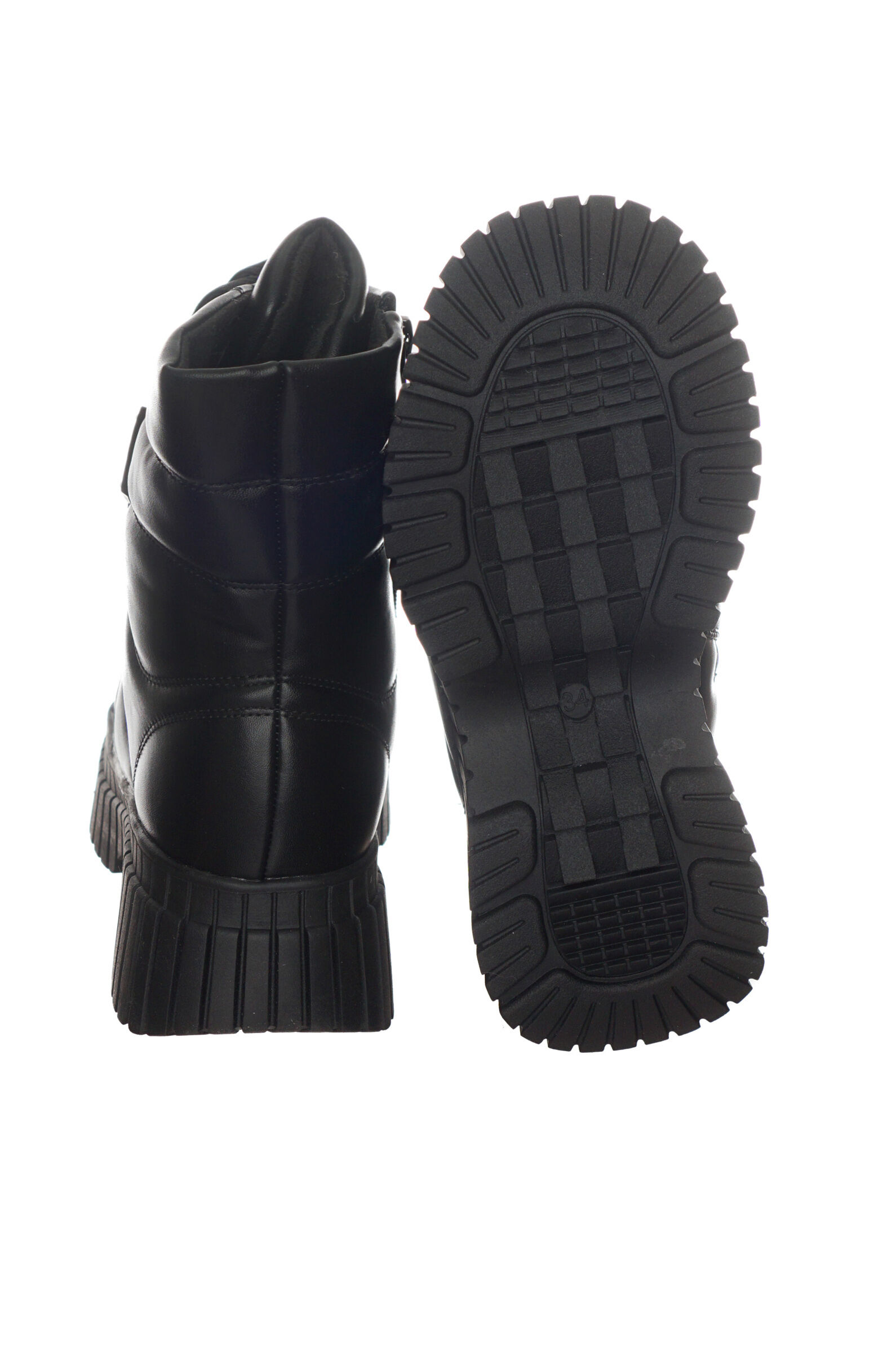 Ботинки дев. АРТ.58-1025C,чер,и.к/шер