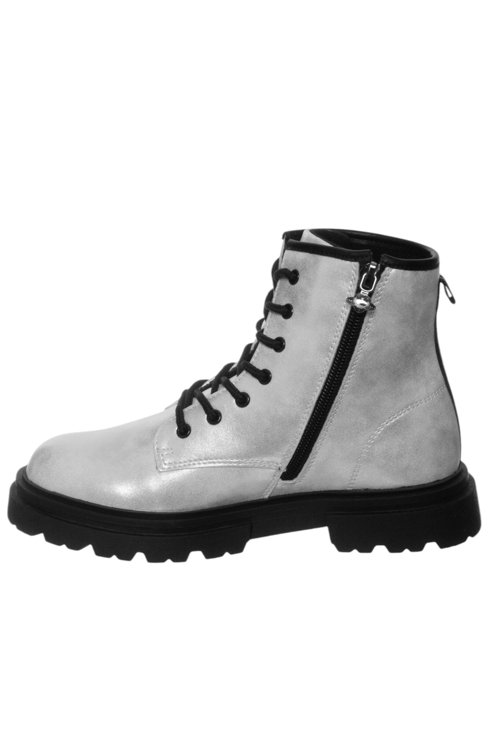 Ботинки дев. АРТ.6975300,сереб,и.к/тек-н.к