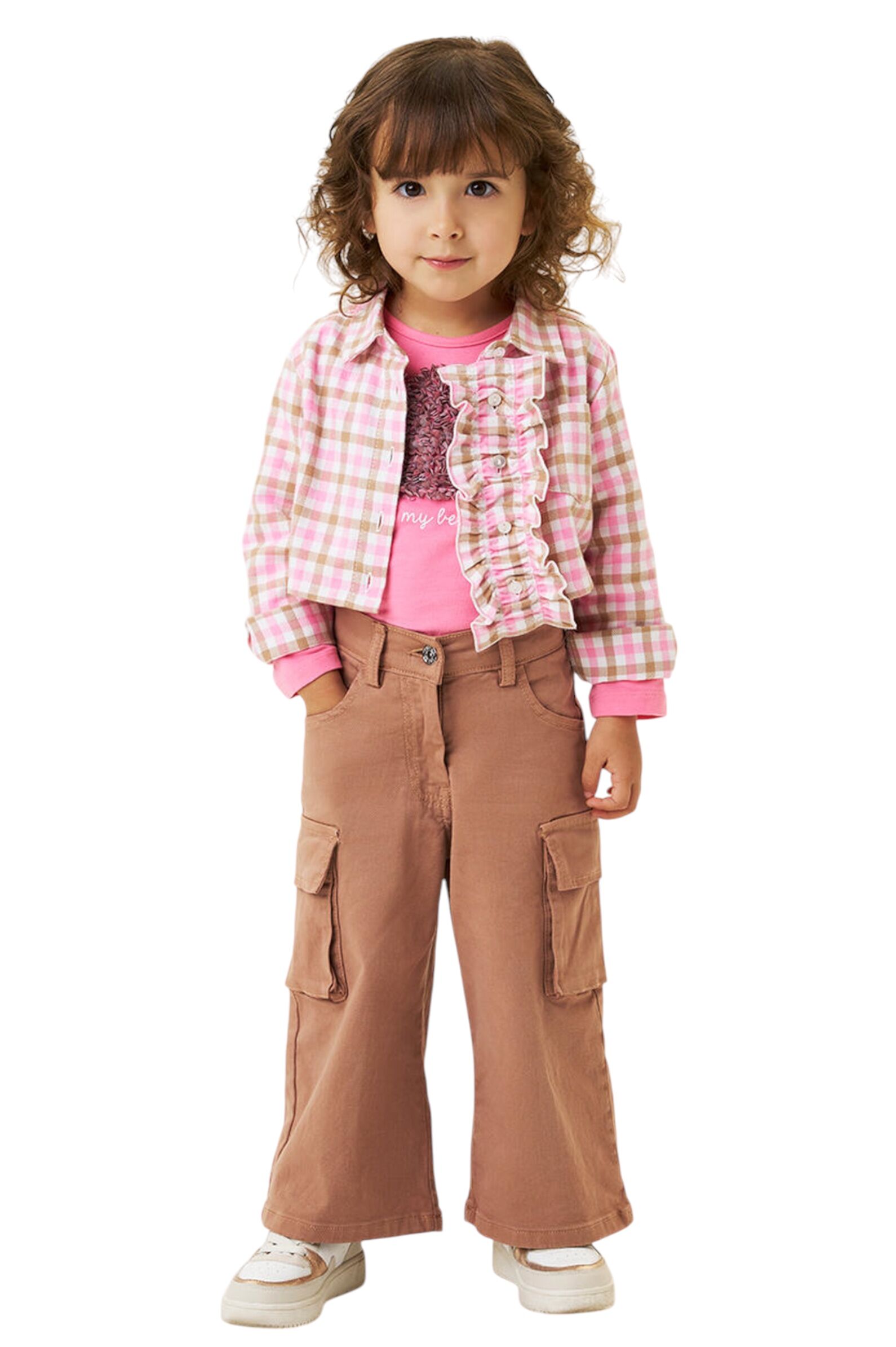 Брюки дев. АРТ.4.A607.00,беж,хл-эл