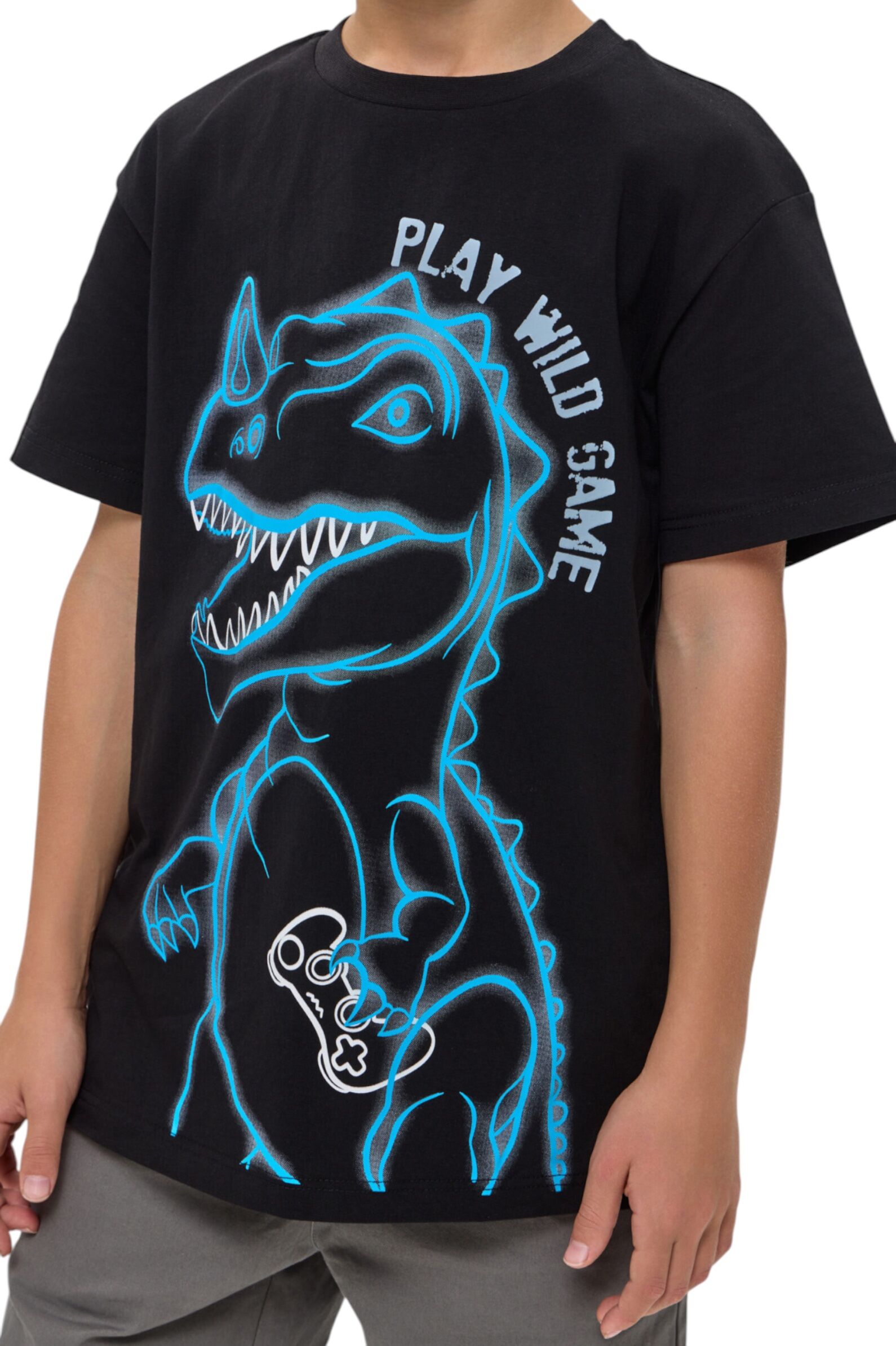 Футболка мал. АРТ.15.127,чер,хл-эл