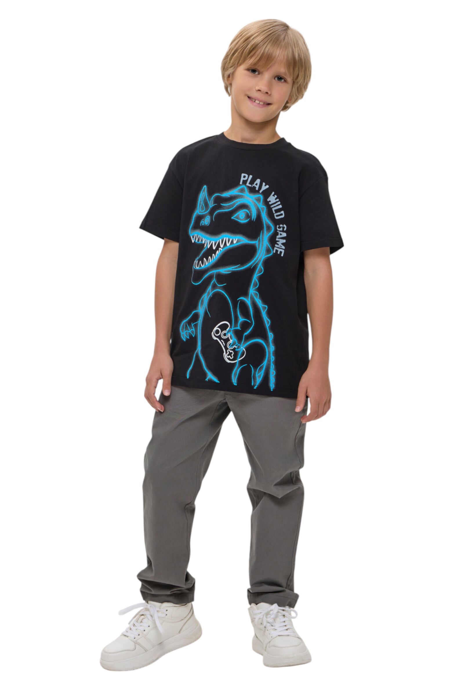 Футболка мал. АРТ.15.127,чер,хл-эл