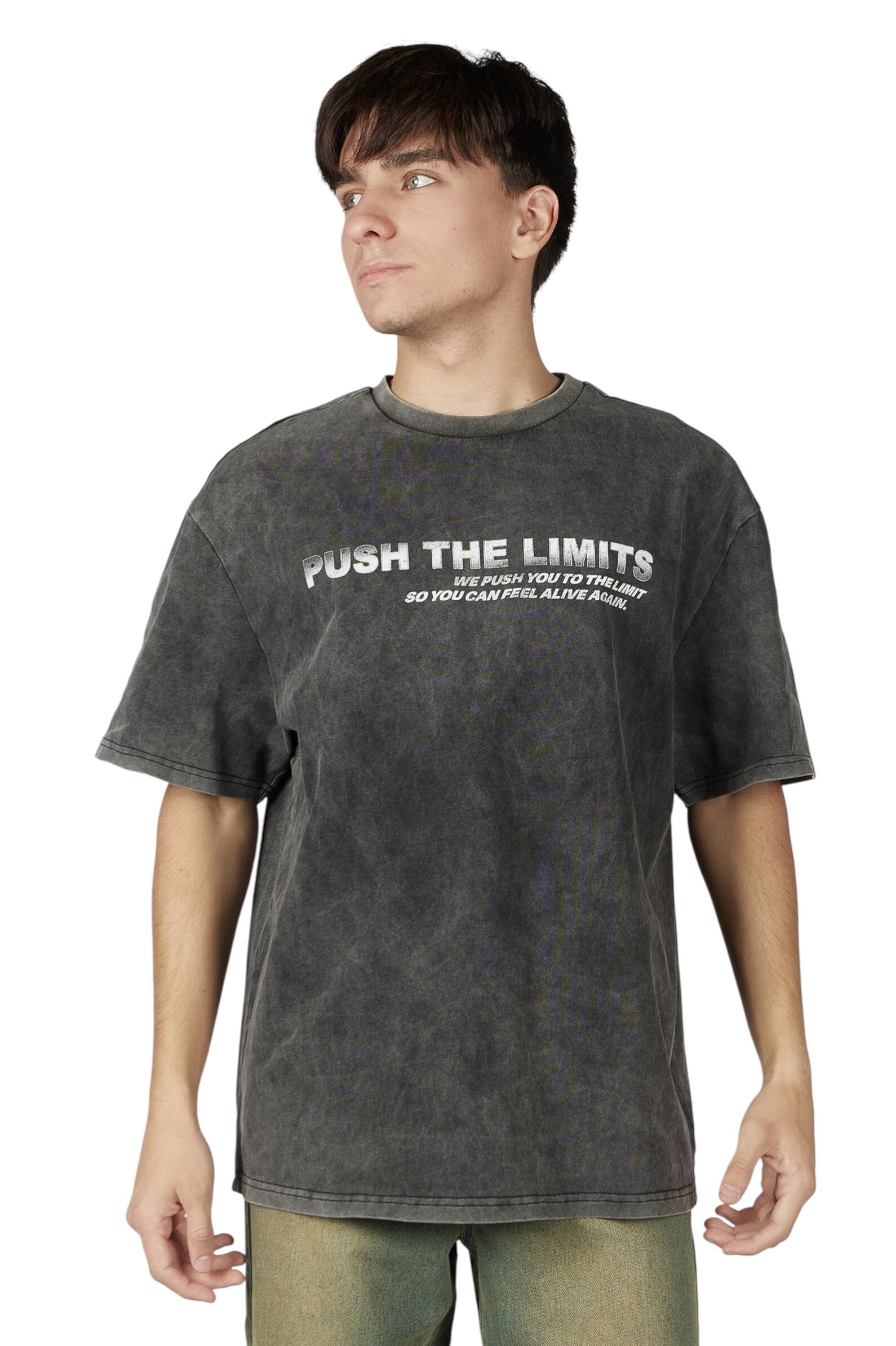 Футболка АРТ.B-TS36047,сер-бел,хл