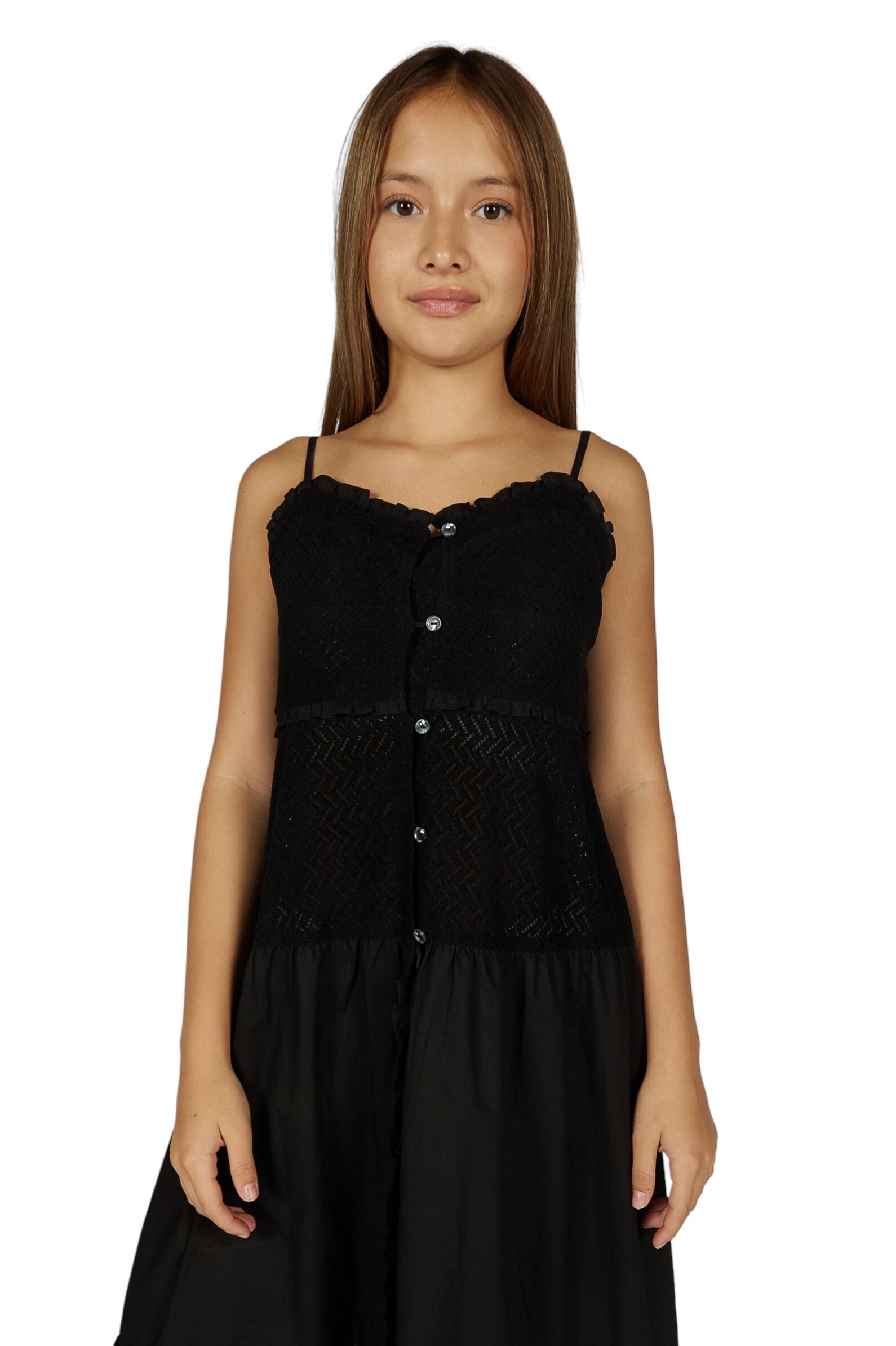 Сарафан дев.АРТ.G-DR26054,чер,хл