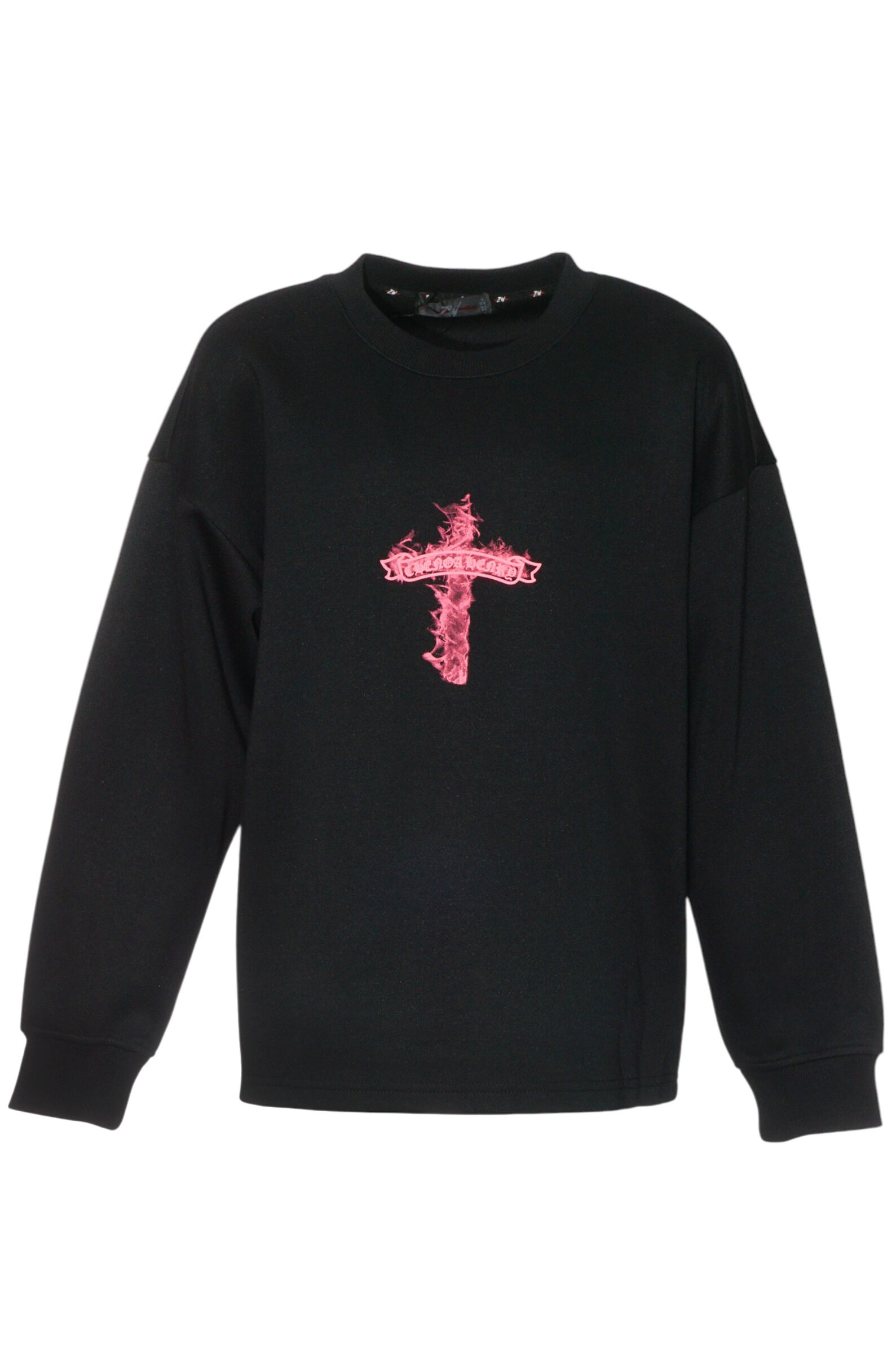 Свитшот дев. АРТ.8208,чер-фукс,хл-пэ