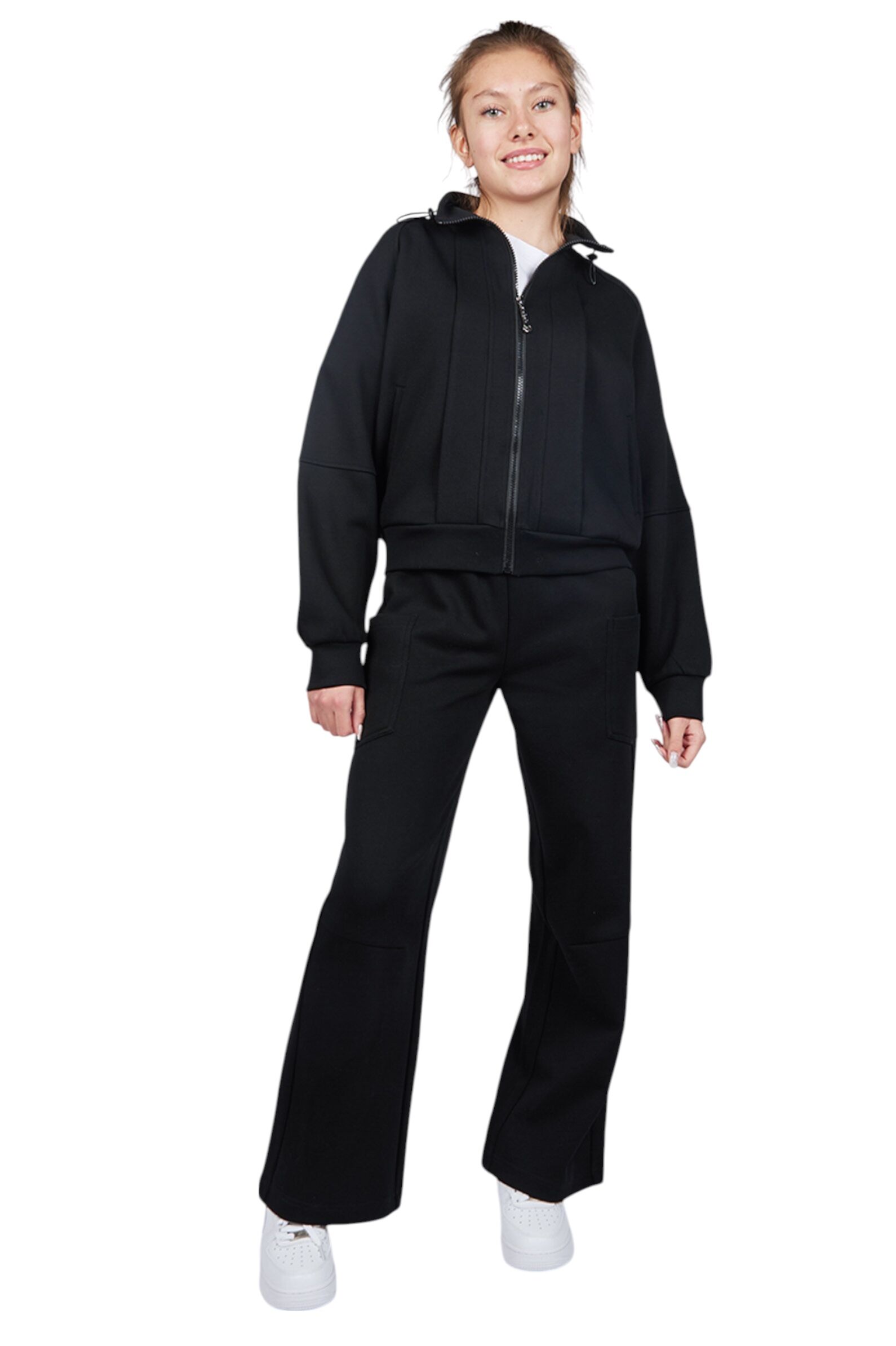 Толстовка дев. АРТ.G-HDZ25339,чер,хл-пэ