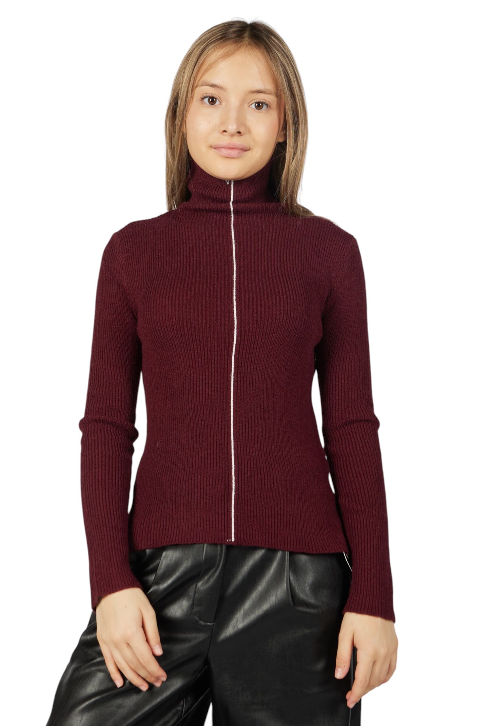 Водолазка дев. АРТ.G-TN25451,бордо,хл-эл