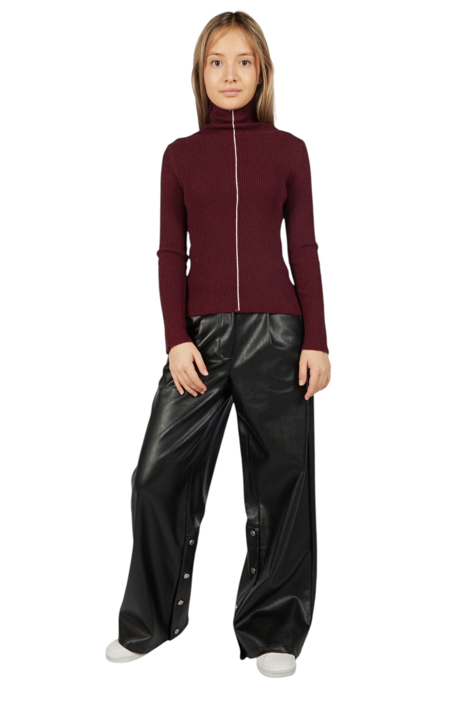 Водолазка дев. АРТ.G-TN25451,бордо,хл-эл