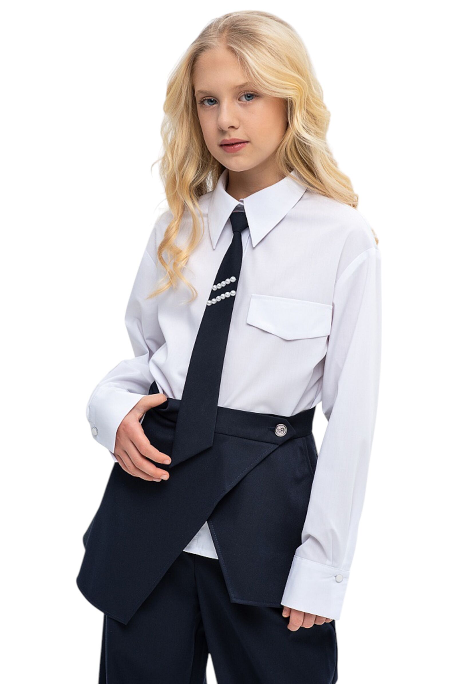 Юбка-пояс дев. АРТ.0347,син,пэ-вис